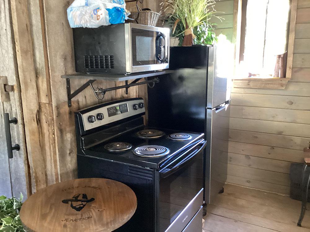 Kitchen area at JESSIE JAMES JUNCTION RV PARK