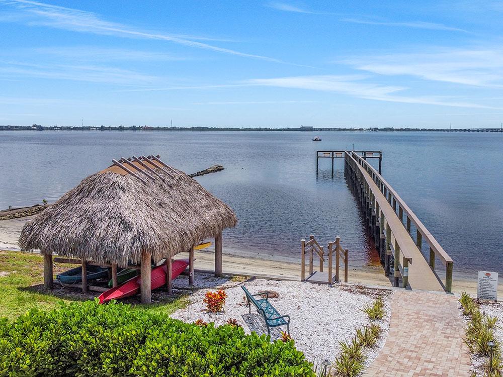 Dock on the waterfront at HARBOR VIEW ON THE BAY