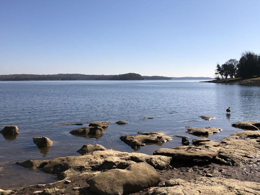 Rocky shoreline at ROCK WALL RV PARK