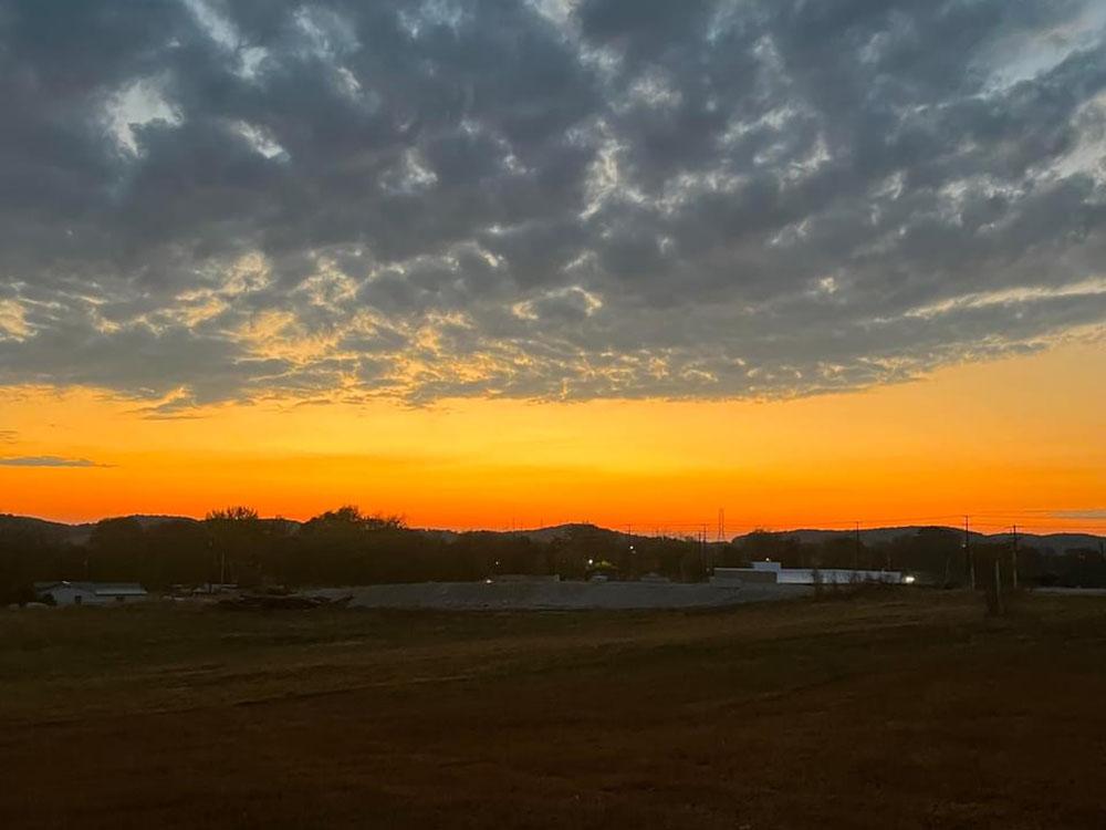 View of sunset at ROCK WALL RV PARK