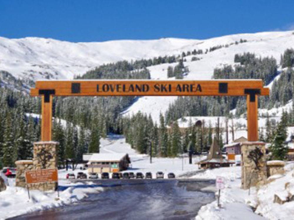 Ski area in the winter