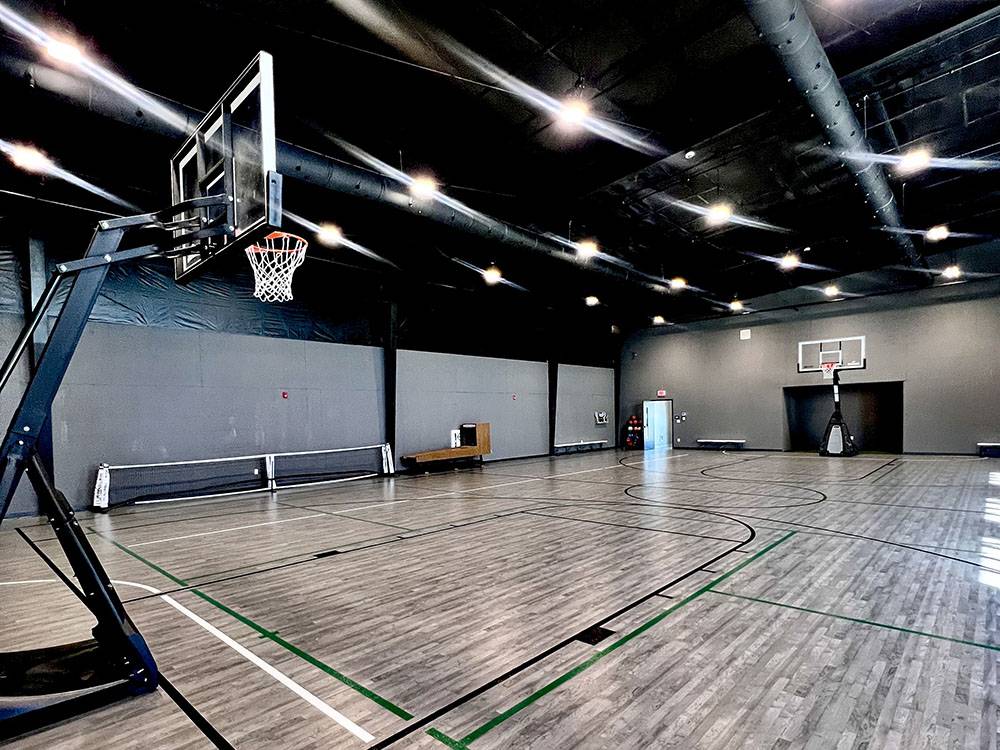 Indoor basketball court