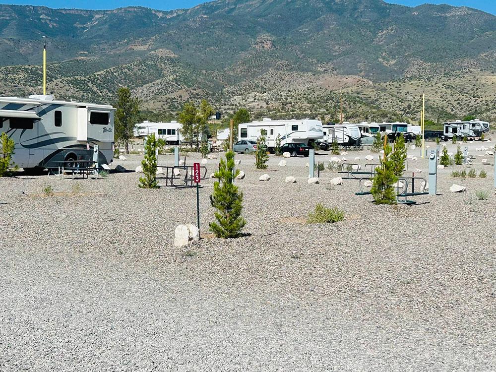 RVs in sites at COTTONWOOD SPRINGS RV RESORT