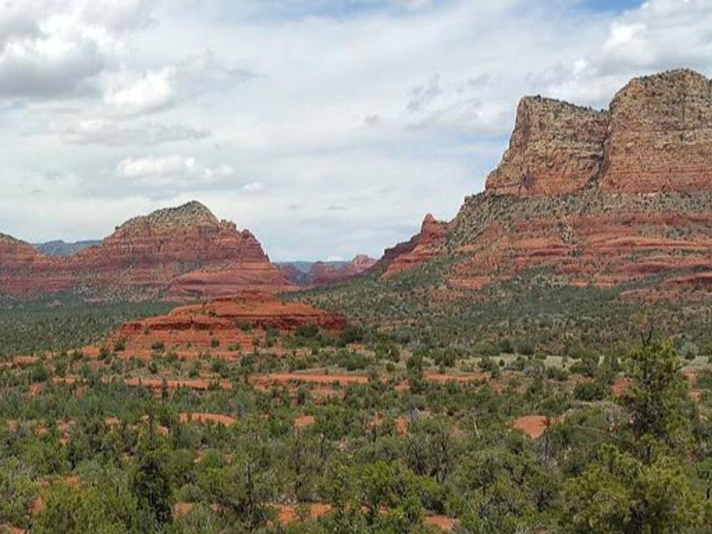 View of a canyon at SEDONA VIEW RV RESORT