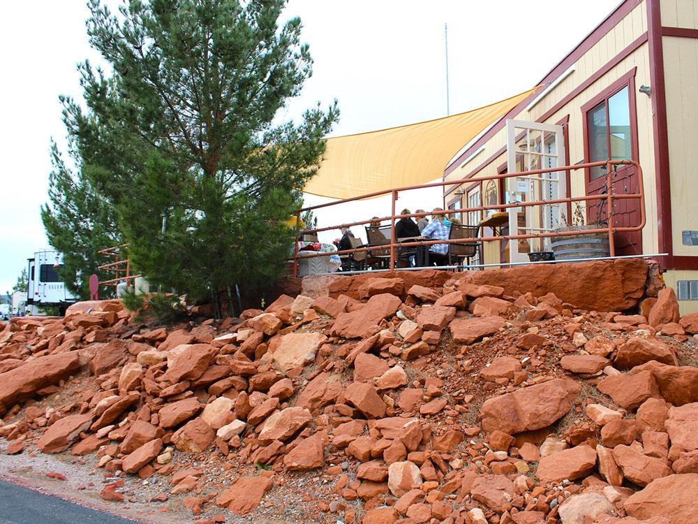 Walkway outside building at SEDONA VIEW RV RESORT