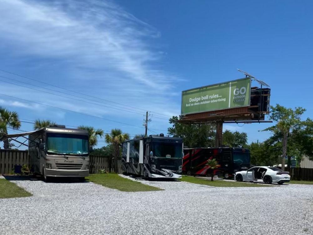 Nice gravel sites at PALM COVE RV VILLAGE