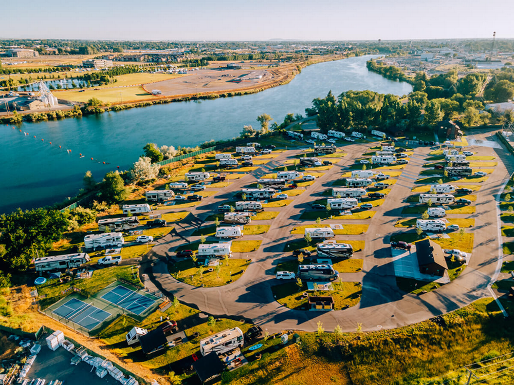 Aerial view of the park
