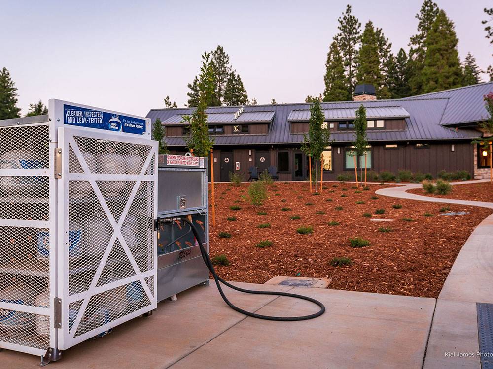 Propane tanks at Grass Valley RV Resort