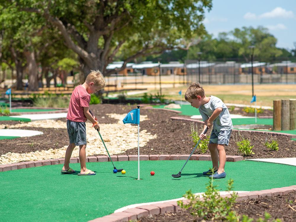 Mini golf at CAMP FIMFO WACO