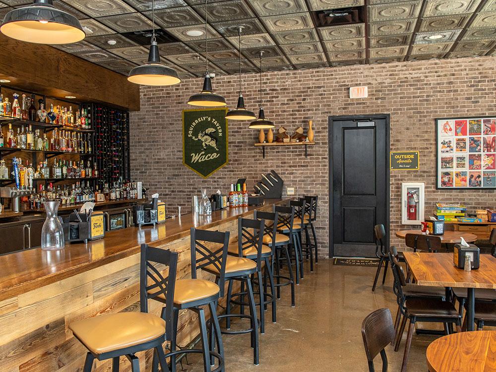 Bar interior at CAMP FIMFO WACO