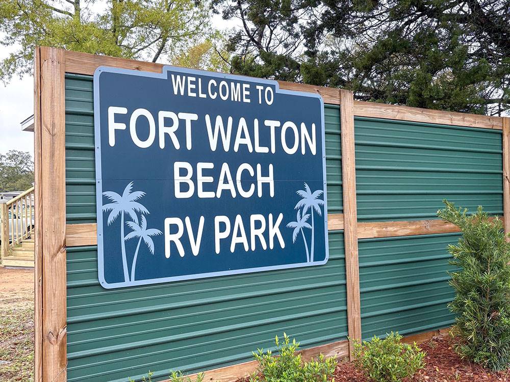 The park sign