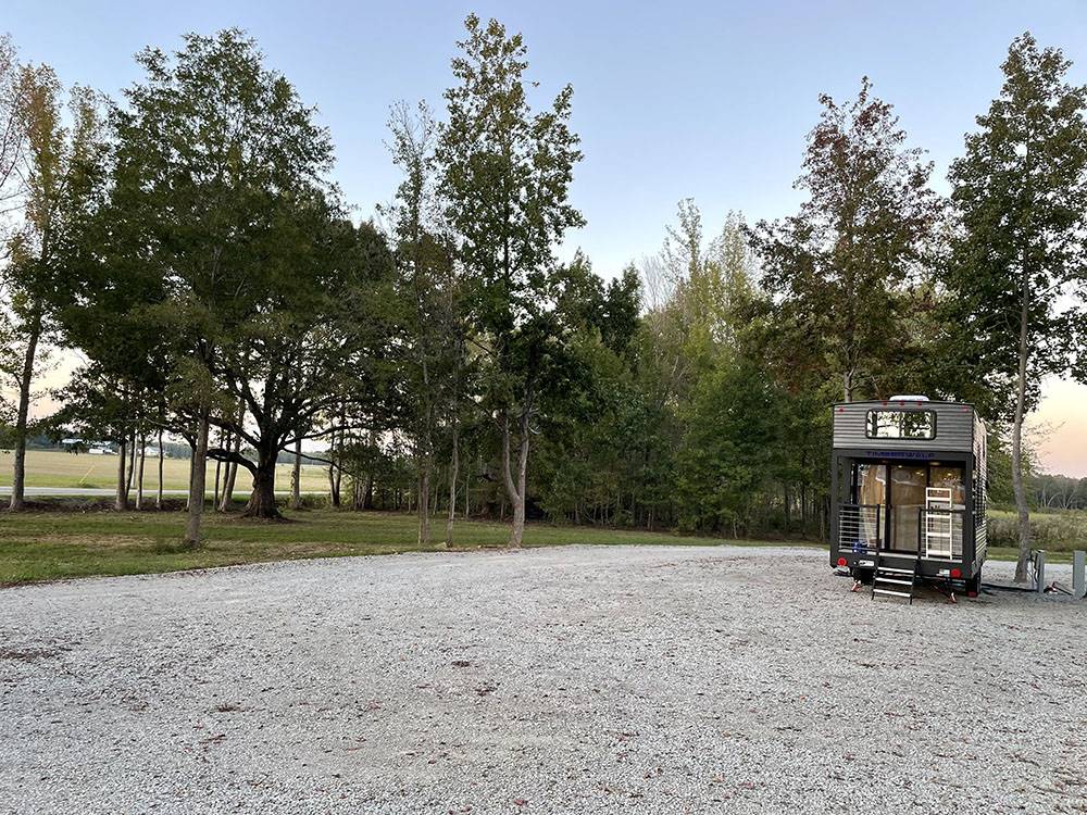 RV in a camp site at Natchez RV Park