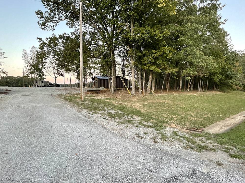 Trees around the building at Natchez RV Park