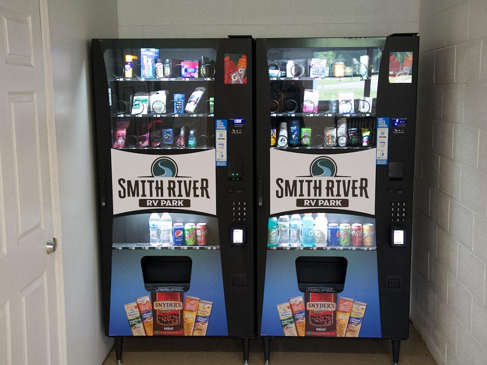 Vending machines at SMITH RIVER RV PARK