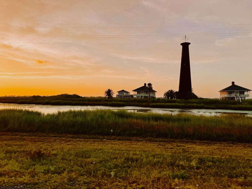 Point Bolivar Lighthouse nearby at SANDOLLAR RV PARK