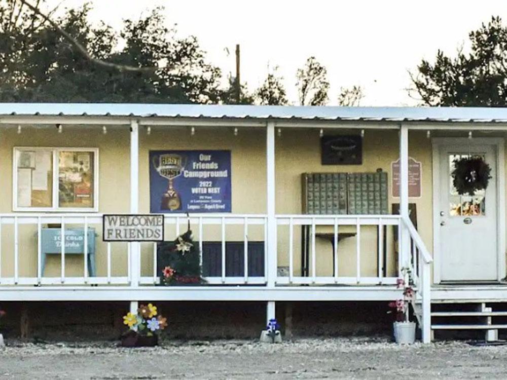 Exterior of the park office at OUR FRIENDS CAMPGROUND