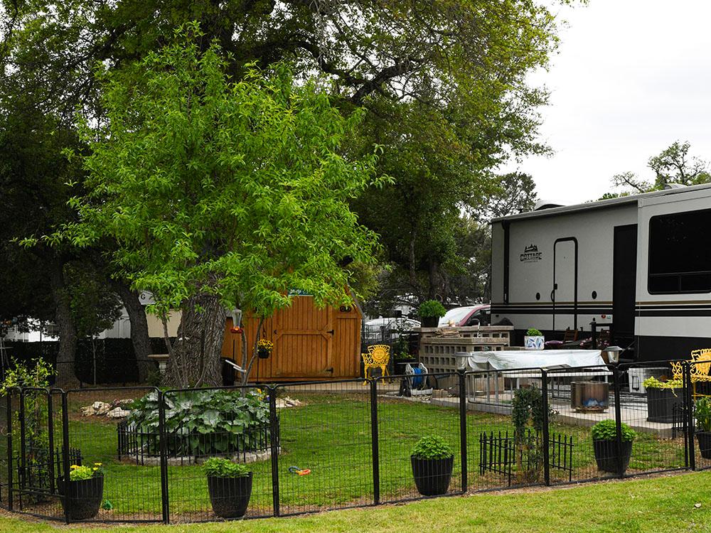 A long-term landscaped site at OUR FRIENDS CAMPGROUND