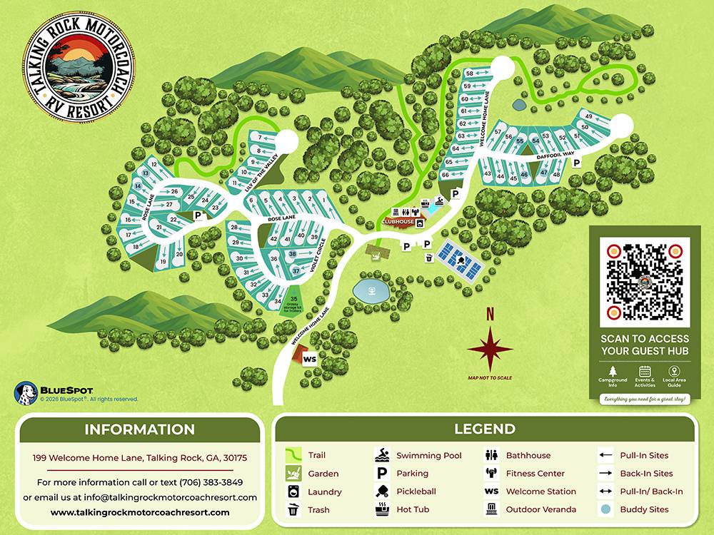 The campground site map