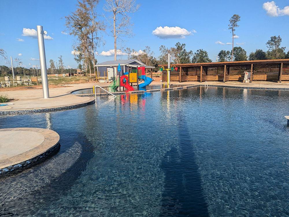 Playground in a pool at Lagoon Ranch RV Resort