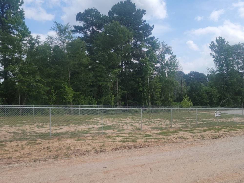 The fenced in pet area at The Escapes RV Park & Storage