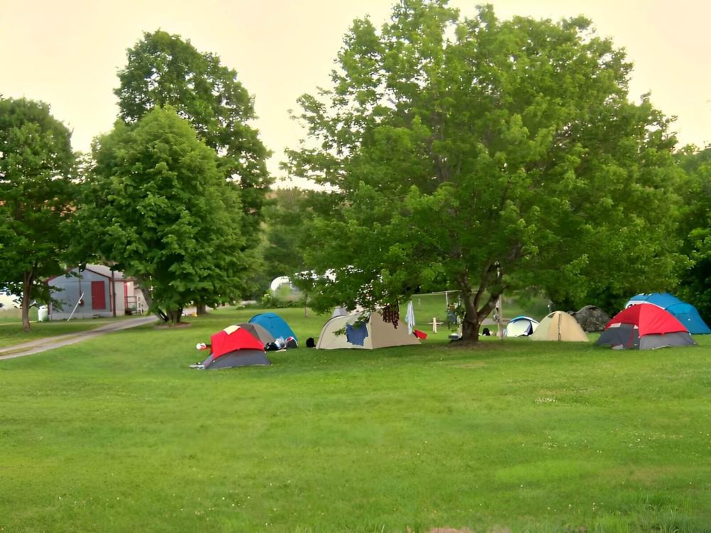 Tents at site Onion River Campground