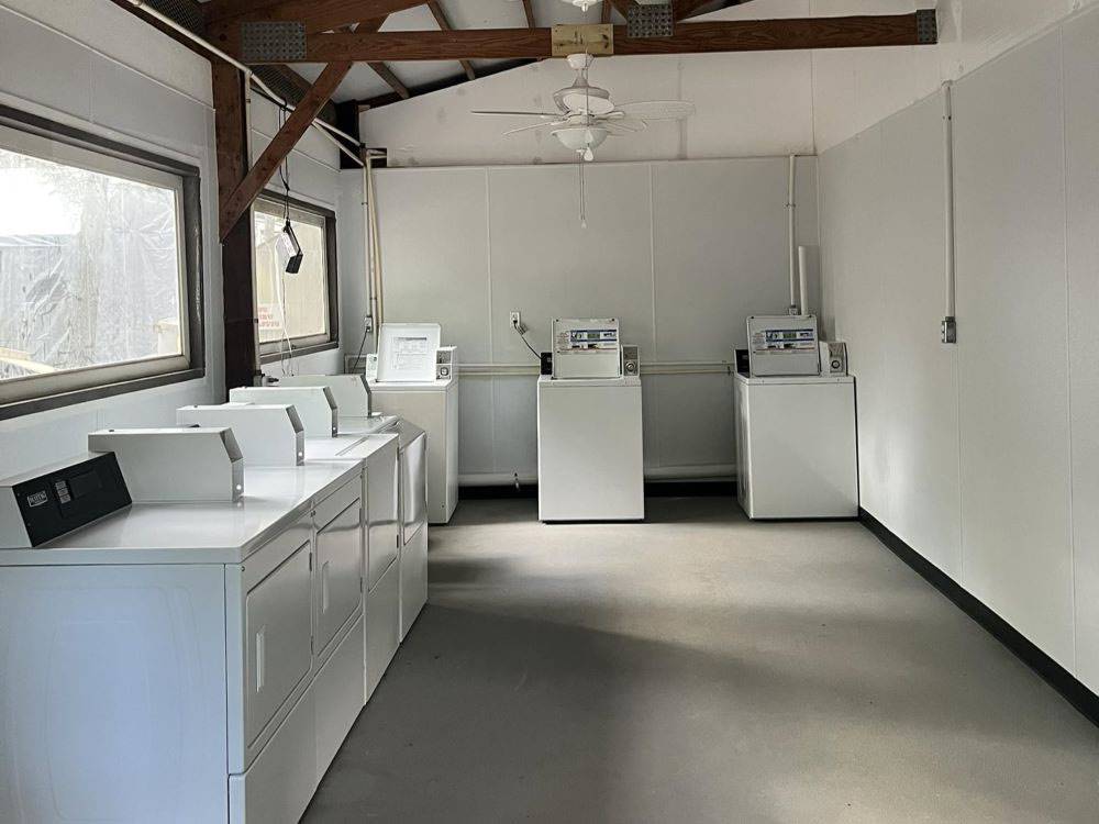 Washers and dryers in the laundry room at Mill Creek Marina & Campground