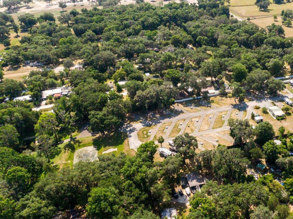 Sky-view of the park at Old Florida RV Resort