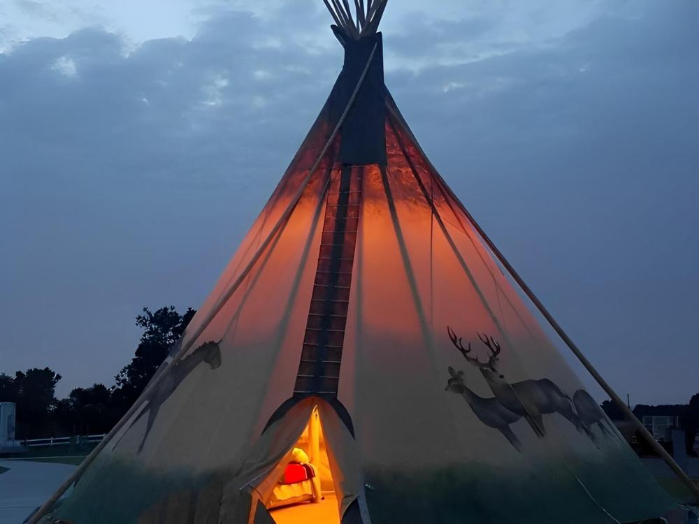 Tent at site Orr Family Farm