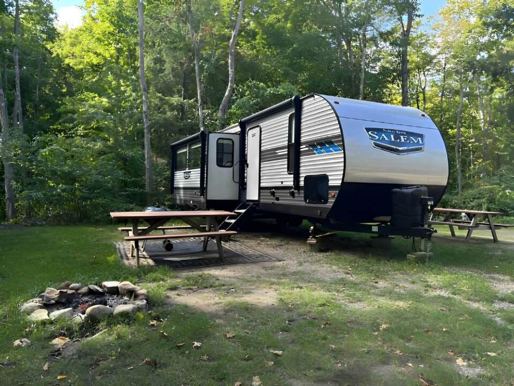 View of trailer on campround at Superior Times Resort