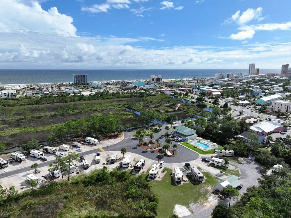 Aerial view of the park