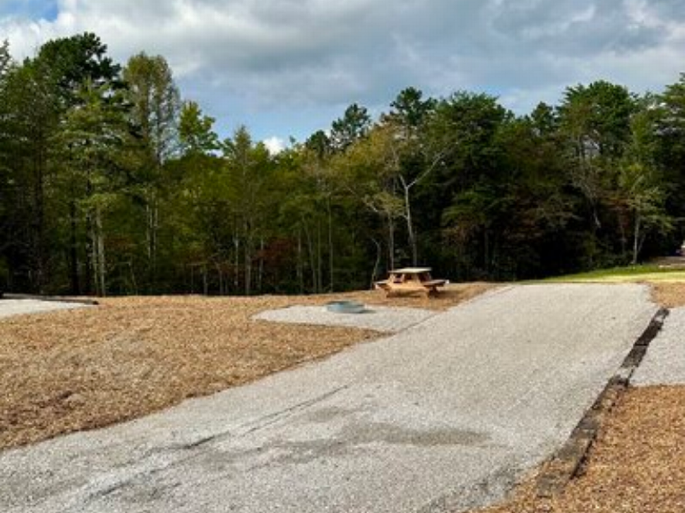 Table at site Rustling Pines Campground