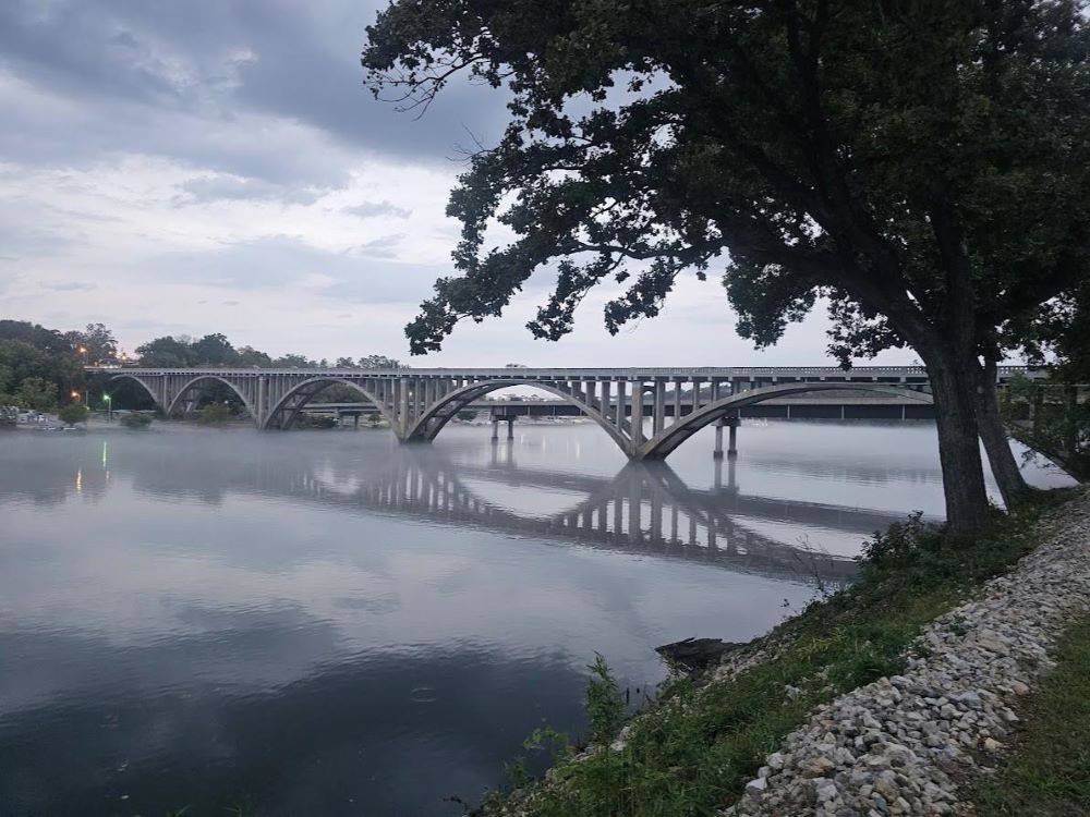 Bridge over the water at Lakeshore RV Park