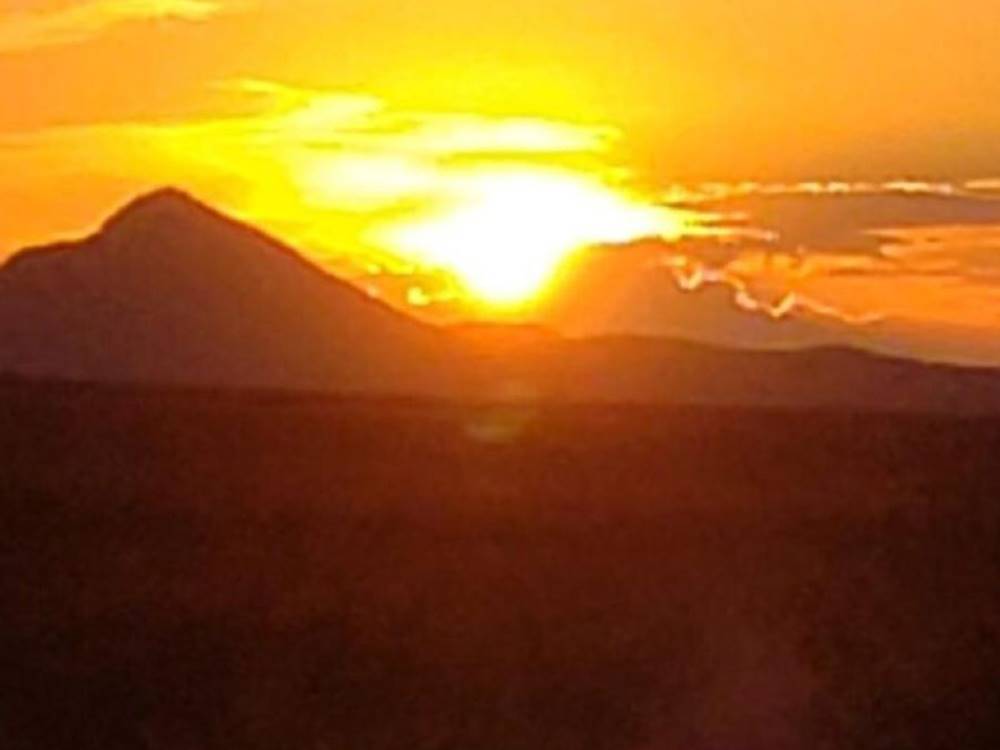 The mountains at sunset at Mountain View RV Park