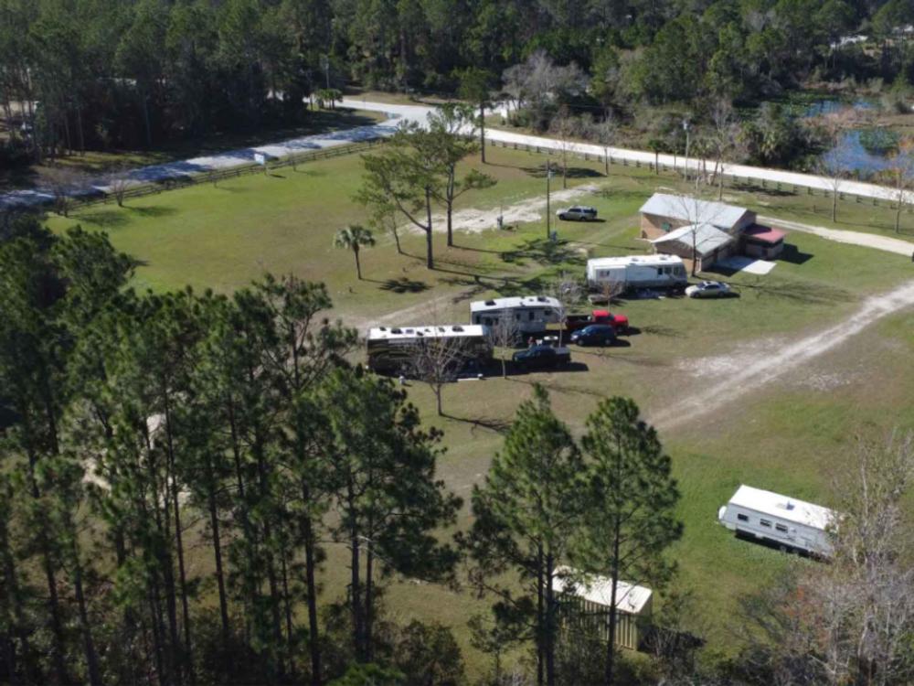 Aerial view of Jasmine Breeze RV Park