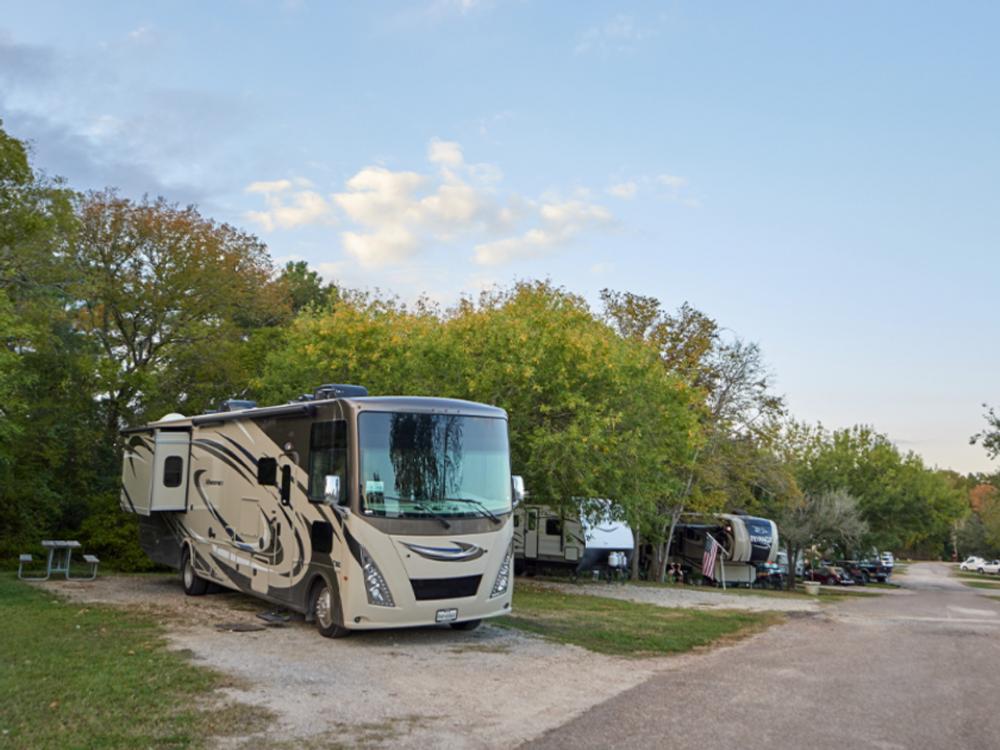 View of an RV site at Western Edition RV Community