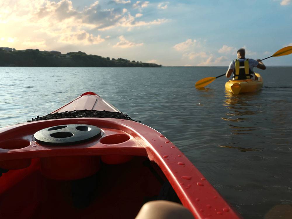 Kayaking on the water