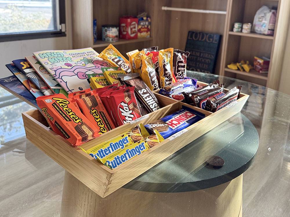 Merchandise in the camp store