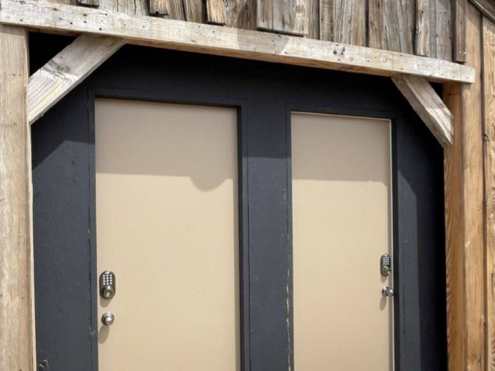 Outside the bathroom