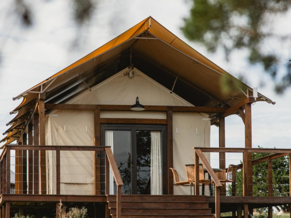 View of a tent rental at Wyldstay Grand Canyon