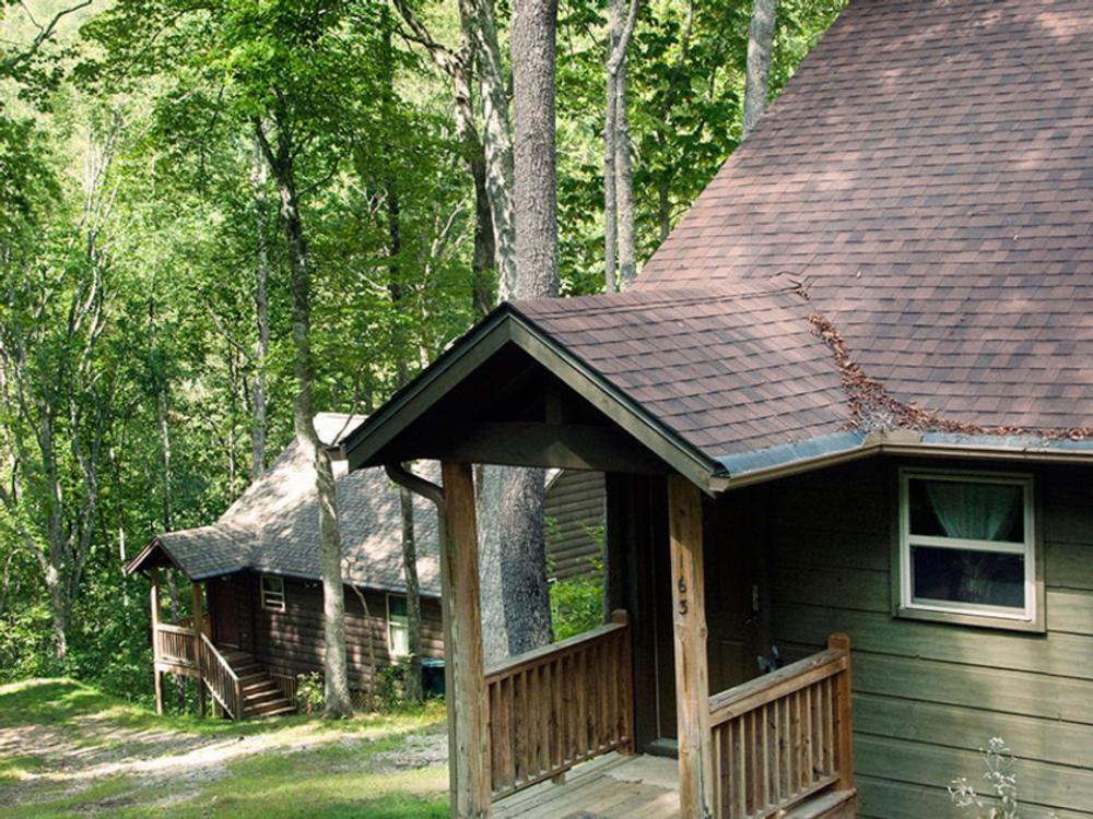 Cabins in the woods at The Cabins at Long Branch