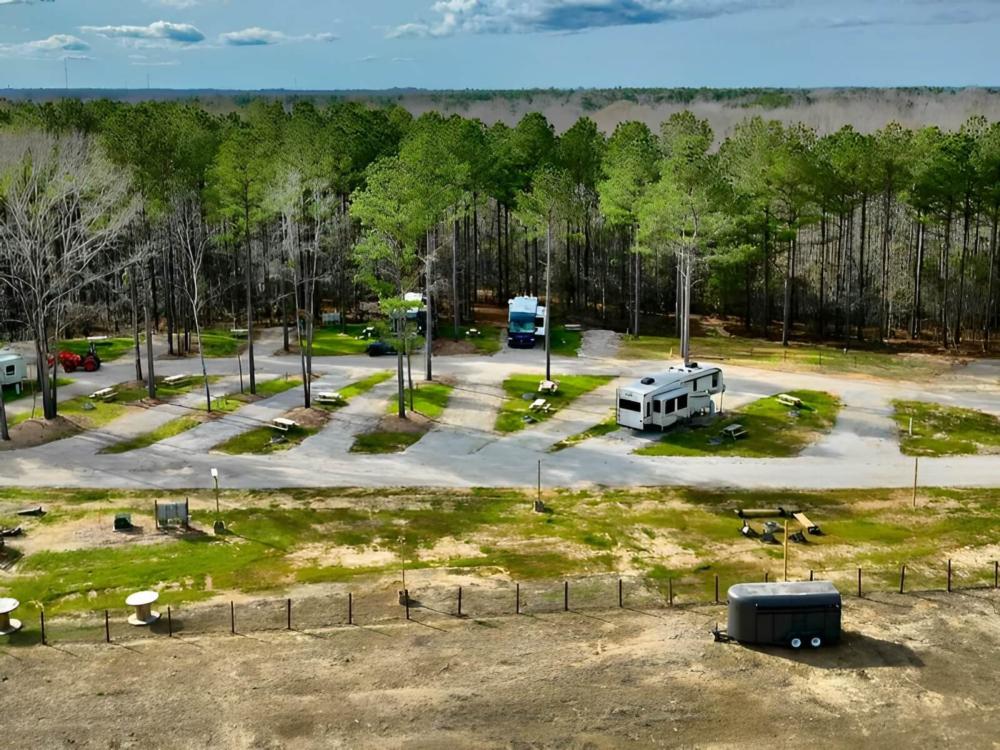 Aerial view of the RV sites