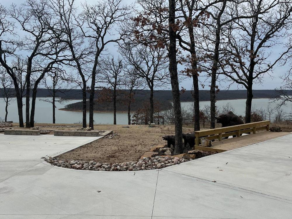 Waterfront concrete pads