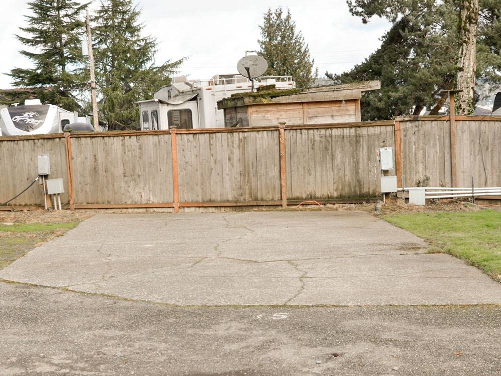 Paved RV spot
