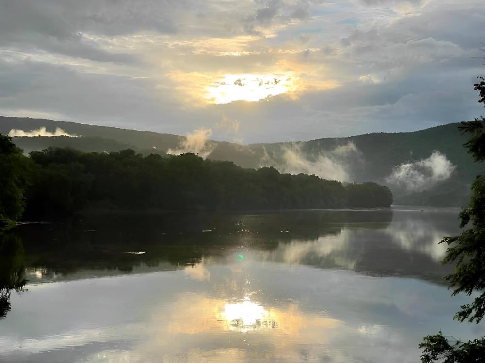 Lake view at site Rivers Edge RV Park & Campground