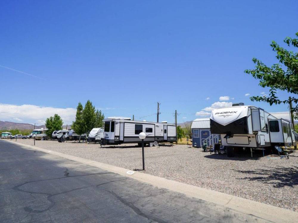 Paved road by the RV spots