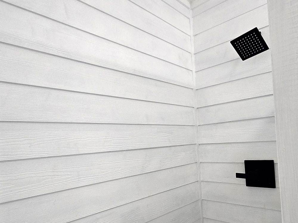 Inside of the shower stall