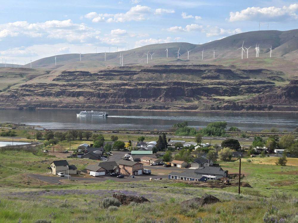 View of a paddle boat on the river