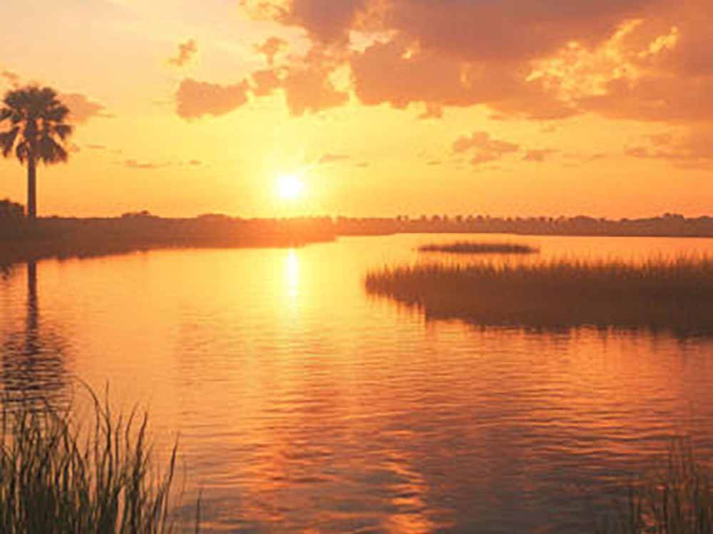 Florida sunset over the river