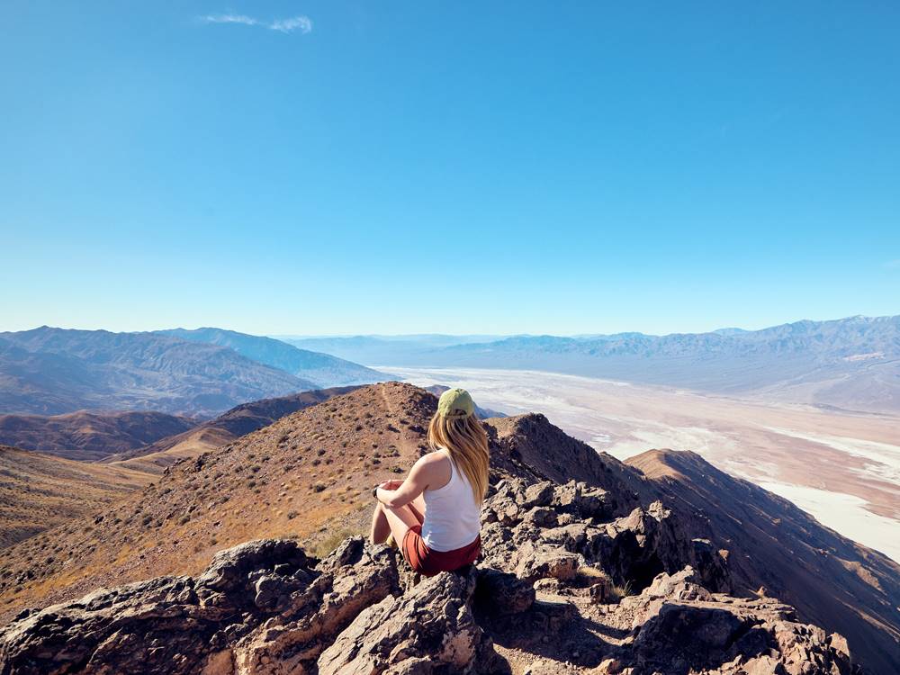 Woman looking at the view