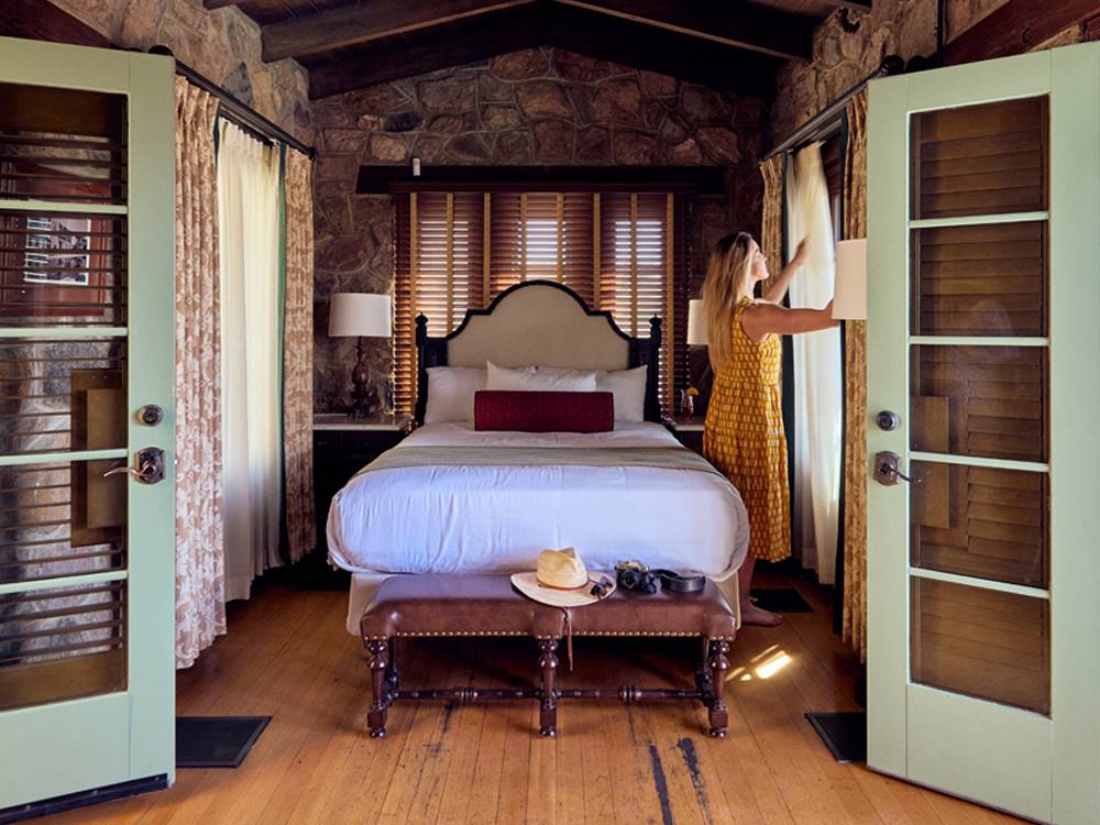 Bed in one of the rentals